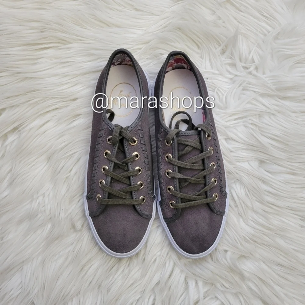 Jack Rogers Carter Grey Suede Sneakers